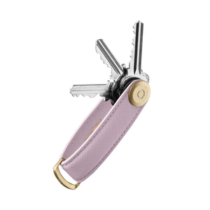 Orbitkey Schlüsselbund, Lilac, Saffiano Leder, für bis zu 7 Schlüssel