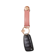 Load image into Gallery viewer, product_closeup|Orbitkey Key Organiser Leather + Ring v2, Cotton Candy/Rose Gold
