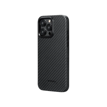 Load image into Gallery viewer, product_closeup|Pitaka iPhone 15 Pro MagEZ Case Pro 4, 1500D Black/Grey (Twill)
