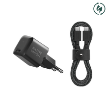 Load image into Gallery viewer, product_closeup|Native Union Fast GaN Charger PD 30W + USB-C Cable, Black/Cosmos
