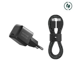 Native Union Fast GaN Charger PD 30W + USB-C Cable, Black/Cosmos