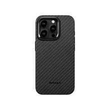 Laden Sie das Bild in den Galerie-Viewer, product_closeup|Pitaka iPhone 15 Pro MagEZ Case Pro 4, 1500D Black/Grey (Twill)
