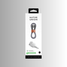 Load image into Gallery viewer, Native Union Fast GaN Charger PD 30W + USB-C Cable, White/Zebra
