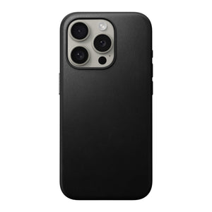iPhone 15 Pro Case, Schwarz, Leder