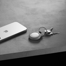 Load image into Gallery viewer, dark|Rugged Keychain for Apple AirTags in White
