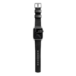 NOMAD Apple Watch Band Leather Horween Black